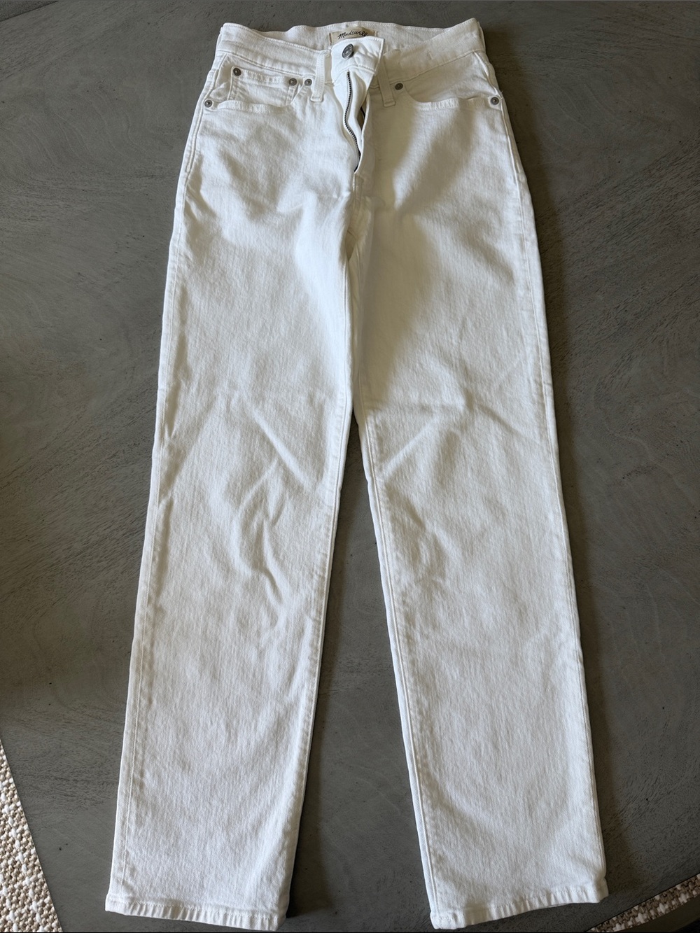 Madewell White Straight-Leg Jeans